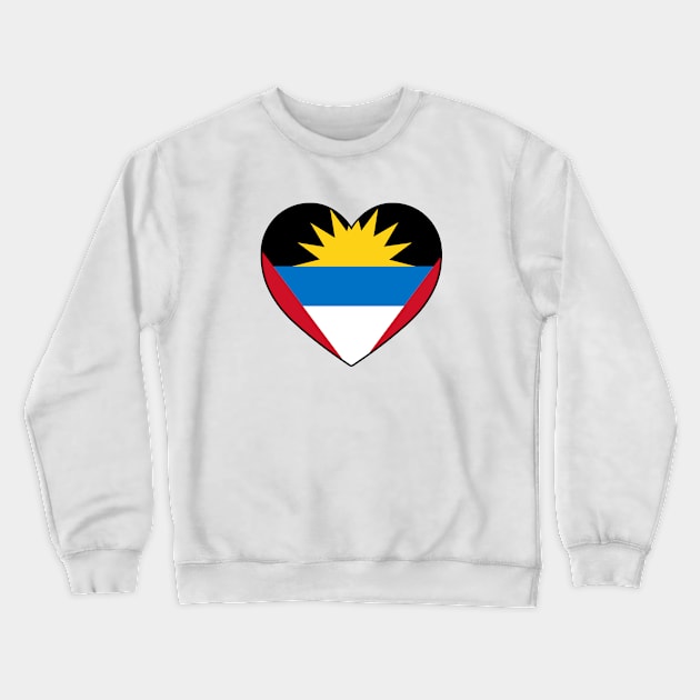 Heart - Antigua and Barbuda _043 Crewneck Sweatshirt by Tridaak